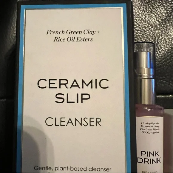 Sunday Riley skincare bundle-Ceramic slip cleanser, pink drink,Good Genes Skincare